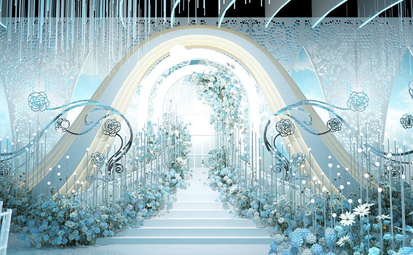 盖州釡香烙馍村水晶厅效果展示